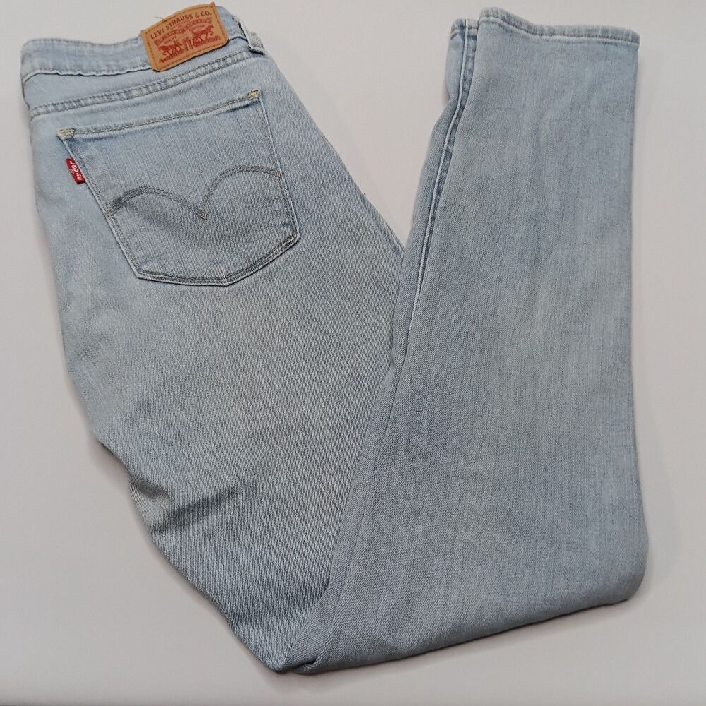 Levi's 711 Skinny Jeans Women's Size 29 Blue Light Wash Denim WPL423 EUC